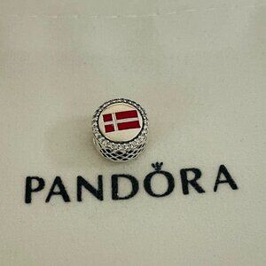 Pandora Denmark Flag Bead